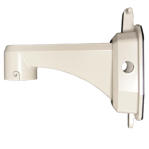 COR-557WB series dome camera wall bracket designed for indoor or outdoor use and features a flip-up design that makes connecting cables and performing maintenance tasks easy