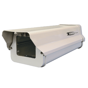  clamshell enclosure is designed for outdoor installation and has an internal heater to keep the camera working in cold weather