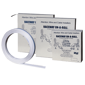 folds into a rigid PVC channel for wire or cable installations, this bulk roll is perfect for routing around windows and doors