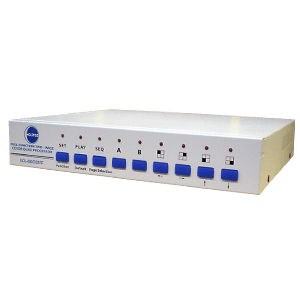 video splitter provides high resolution quad and automated sequential viewing of signals from up to 8 security cameras. A good solution for monitoring multiple cameras in real time with on-site personnel.