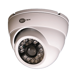 Waterproof (IP68) CCTV with a 1/3" CCD video sensor and GEN III image processer. Hardened dome with anti-tamper features.