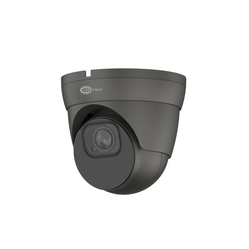 Medallion Gray 8MP Cortex Network Dome Camera with 2.7-13.5mm Motorized Zoom Lens