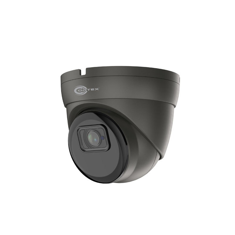 Gray Medallion Series 5MP Gray Turret Dome Security Camera with 2.8mm wide angle Lens