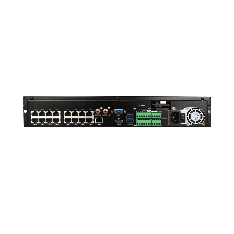 Cortex Medallion 16 Port H.265 4K NVR with 16 PoE and extended storage on 4 Hard drives