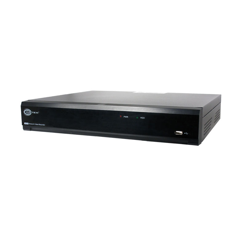 COR-IPN16-P16H4 Cortex Medallion 16 Port H.265 4K NVR with 16 PoE and extended storage on 4 Hard drives