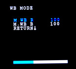 MANUAL mode allows you to manually set the white balance by  adjusting red and blue saturations levels