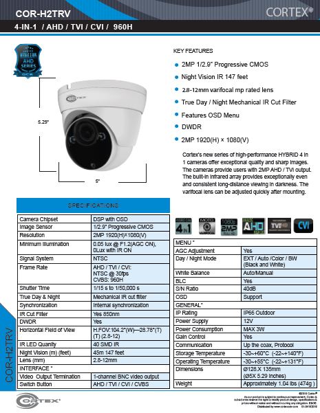 Medallion network camera,2MP Medallion network camera with 1920(H)×1080(V) resolution, this Medallion AHD Turret Security Camera has with 2.8-12mm (Motorized Zoom)
