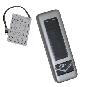 Large indoor/outdoor card reader with external keypad for  programming