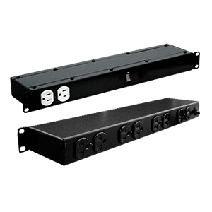  The front contains 2 outlets, the rear has 8 outlets. Provides multiple 120VAC connections for rack mount hardware and nearby devices