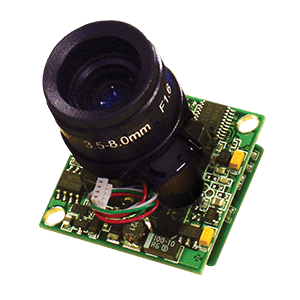Sony CCD in a mini board camera with high resolution, auto-iris capability COR-454HA