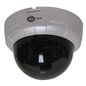 Small indoor dome camera with smoke tinted dome, OSD, high resolution