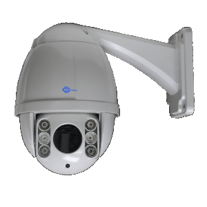 High resolution outdoor PTZ dome security camera with long range IR